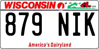 WI license plate 879NIK