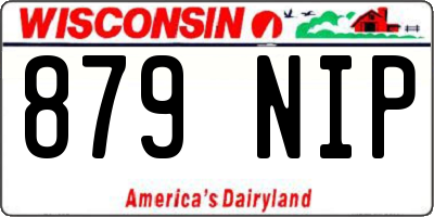 WI license plate 879NIP