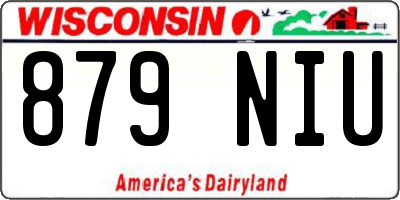 WI license plate 879NIU