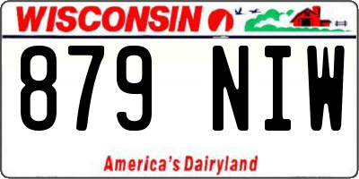 WI license plate 879NIW