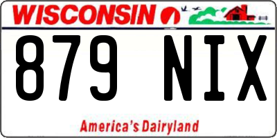 WI license plate 879NIX