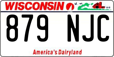 WI license plate 879NJC