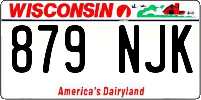 WI license plate 879NJK