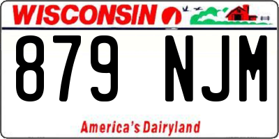 WI license plate 879NJM