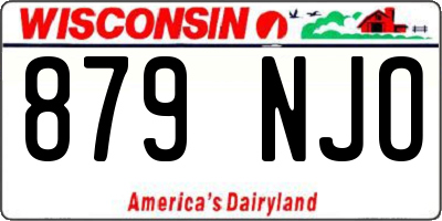 WI license plate 879NJO