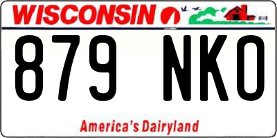 WI license plate 879NKO