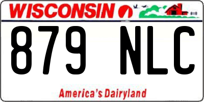 WI license plate 879NLC