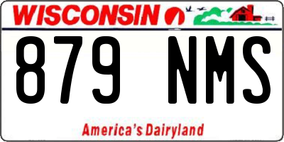 WI license plate 879NMS
