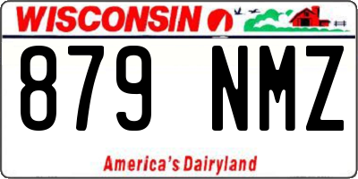 WI license plate 879NMZ