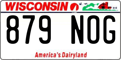 WI license plate 879NOG