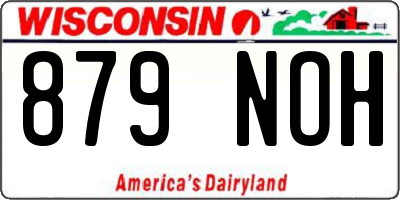 WI license plate 879NOH