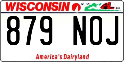 WI license plate 879NOJ