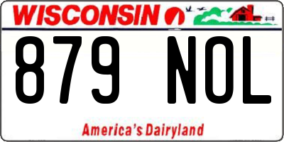 WI license plate 879NOL
