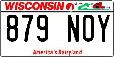 WI license plate 879NOY