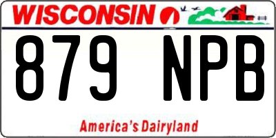 WI license plate 879NPB