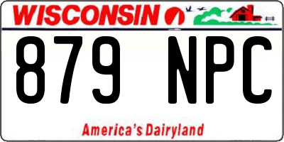 WI license plate 879NPC