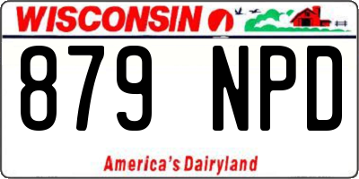 WI license plate 879NPD