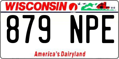WI license plate 879NPE