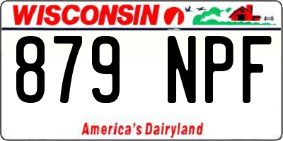 WI license plate 879NPF