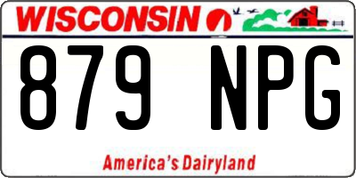 WI license plate 879NPG