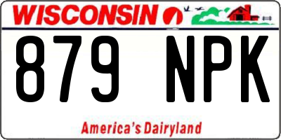 WI license plate 879NPK