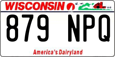 WI license plate 879NPQ