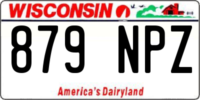 WI license plate 879NPZ