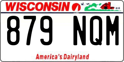 WI license plate 879NQM