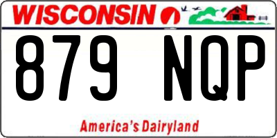 WI license plate 879NQP