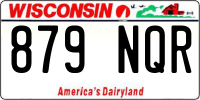 WI license plate 879NQR