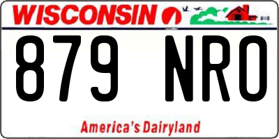 WI license plate 879NRO