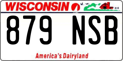 WI license plate 879NSB