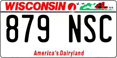 WI license plate 879NSC