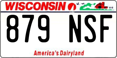 WI license plate 879NSF