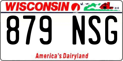 WI license plate 879NSG