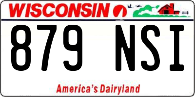 WI license plate 879NSI