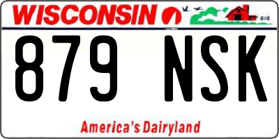WI license plate 879NSK