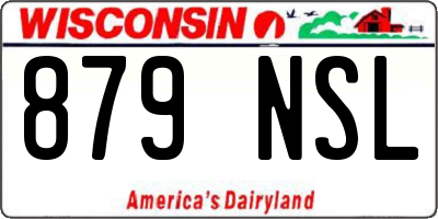 WI license plate 879NSL