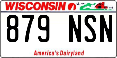 WI license plate 879NSN