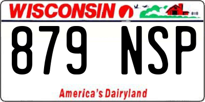 WI license plate 879NSP
