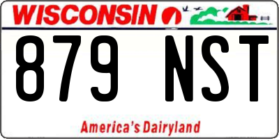 WI license plate 879NST