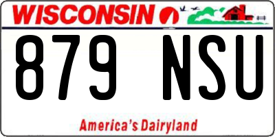 WI license plate 879NSU