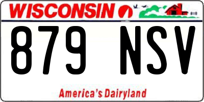 WI license plate 879NSV