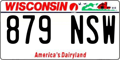 WI license plate 879NSW