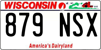 WI license plate 879NSX