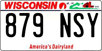 WI license plate 879NSY