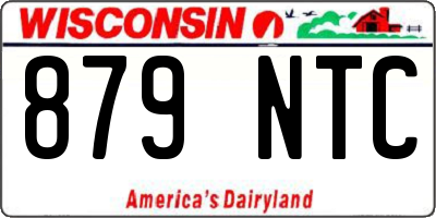 WI license plate 879NTC