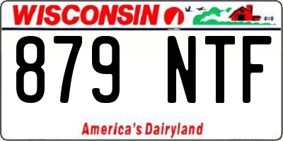 WI license plate 879NTF