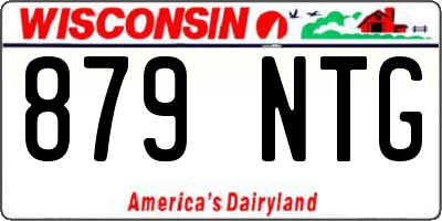 WI license plate 879NTG