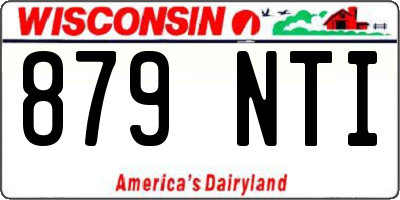 WI license plate 879NTI